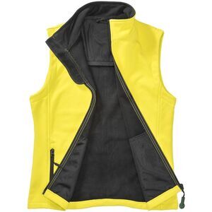 Result Womens/Ladies Softshell Body Warmer / Yellow/Black